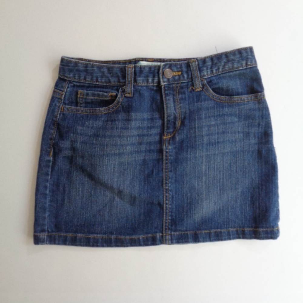 OLD NAVY Blue Jean Skirt Womans Jr's 27"W Size 14